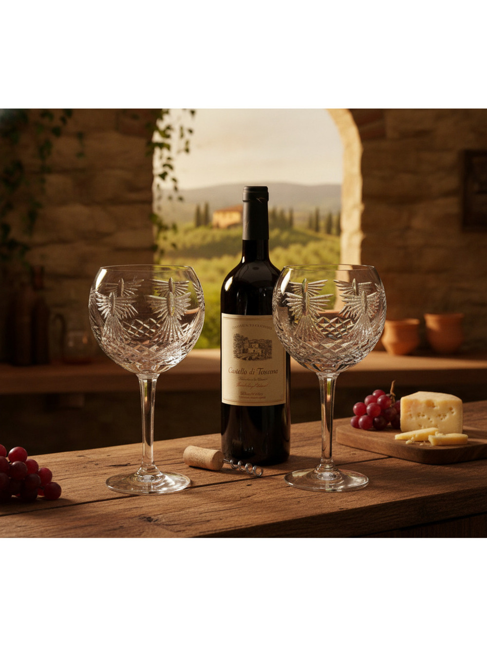 Waterford Crystal Millennium Prosperity Balloon Wine Goblets